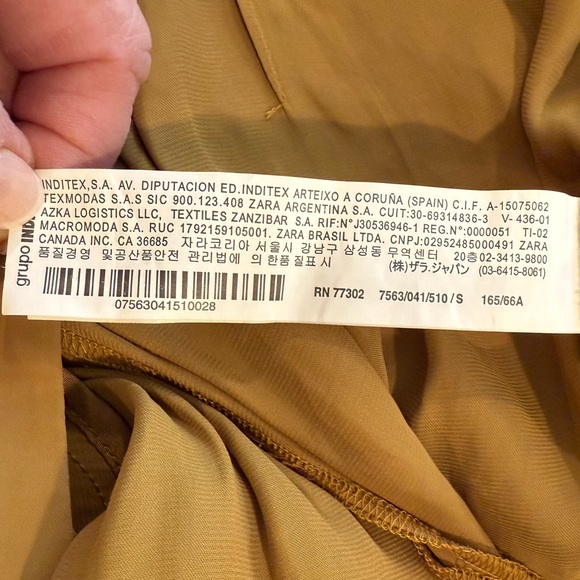 ZARA Women's Wide-Leg Pants Size S - Mustard Yellow - Picture 8 of 9